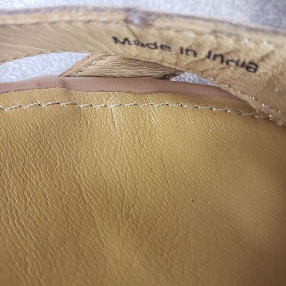 Journee Signature Sandals Women 7 M  Meggs Block Heel Leather Shoes - Picture 9 of 15